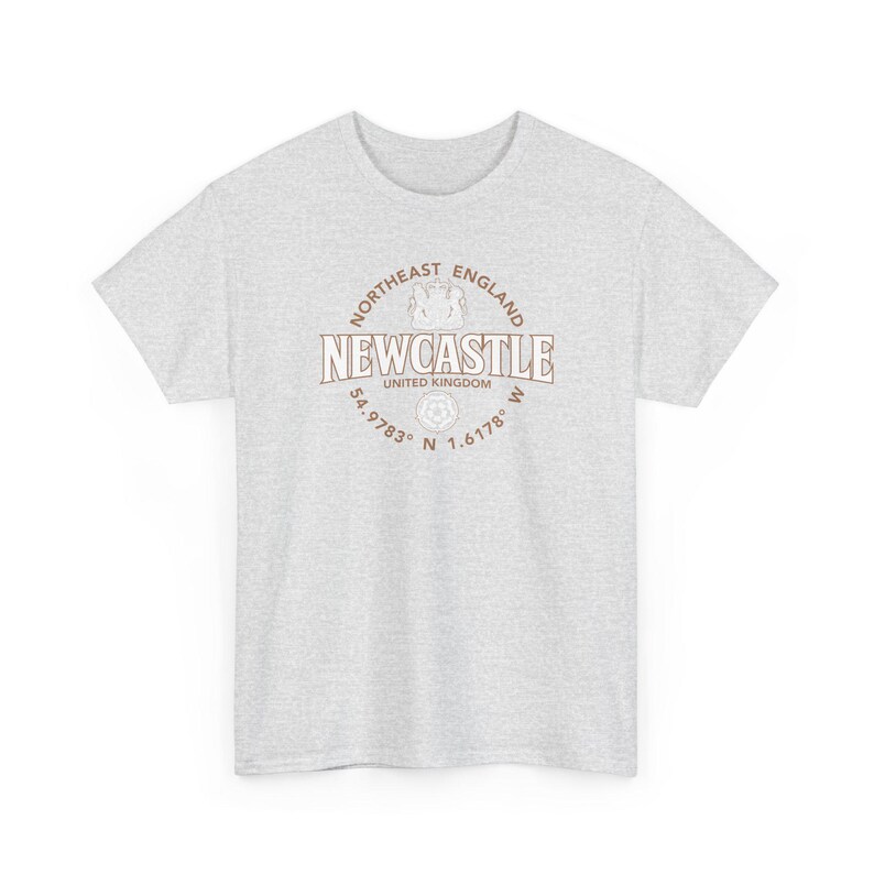Newcastle nordöstra England koordinatetikett 2C T-shirt bild 4