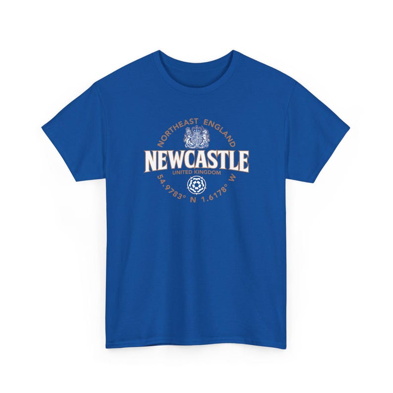Newcastle nordöstra England koordinatetikett 2C T-shirt bild 12