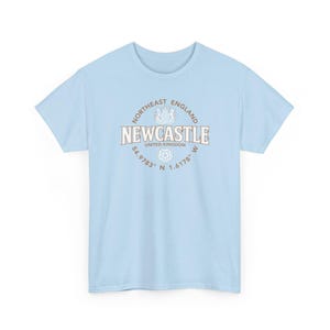 Newcastle nordöstra England koordinatetikett 2C T-shirt bild 11