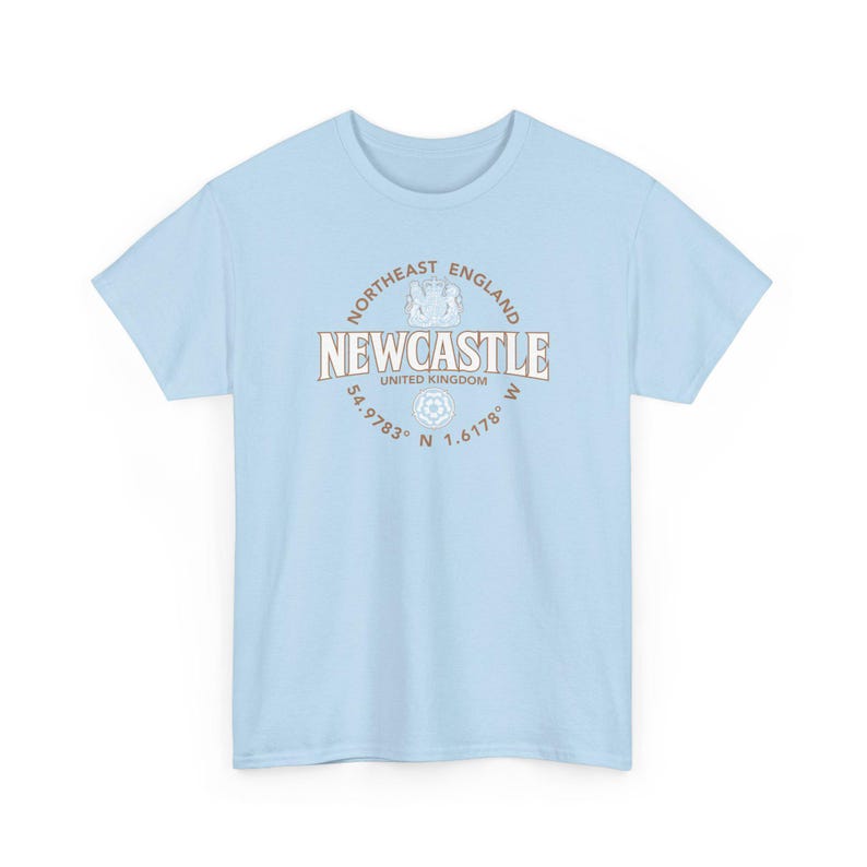 Newcastle nordöstra England koordinatetikett 2C T-shirt bild 11