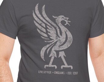 Liverpool England est. 1207 Colossal Liverbird grå Aged T-shirt