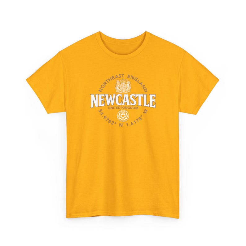 Newcastle nordöstra England koordinatetikett 2C T-shirt bild 8