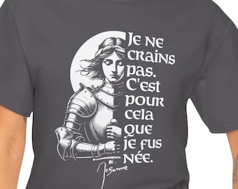 Joan of Arc T-Shirt | French Quote Illustration, Inspirational Warrior Apparel
