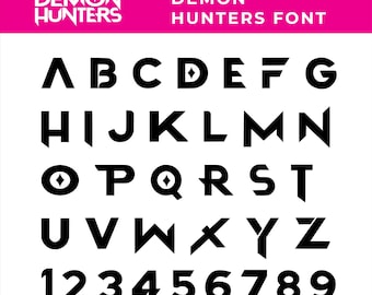 Kpop Demon Hunters Font Bundle, Huntrix Anime Typeface (Digital Download)