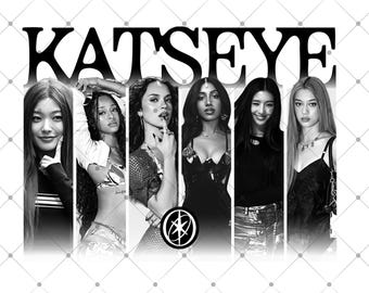 Katseye PNG, Retro Pop Vibes Graphic (Digital Download)