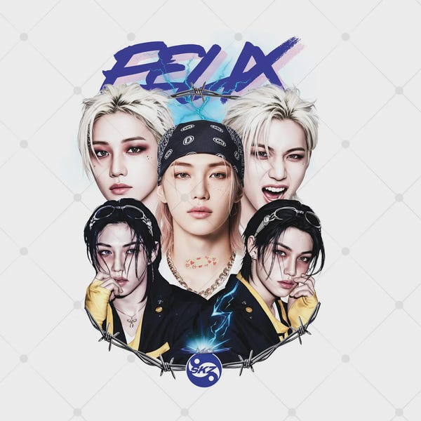 Felix Stray Kids PNG, SKZ Digital Download, Clipart Design