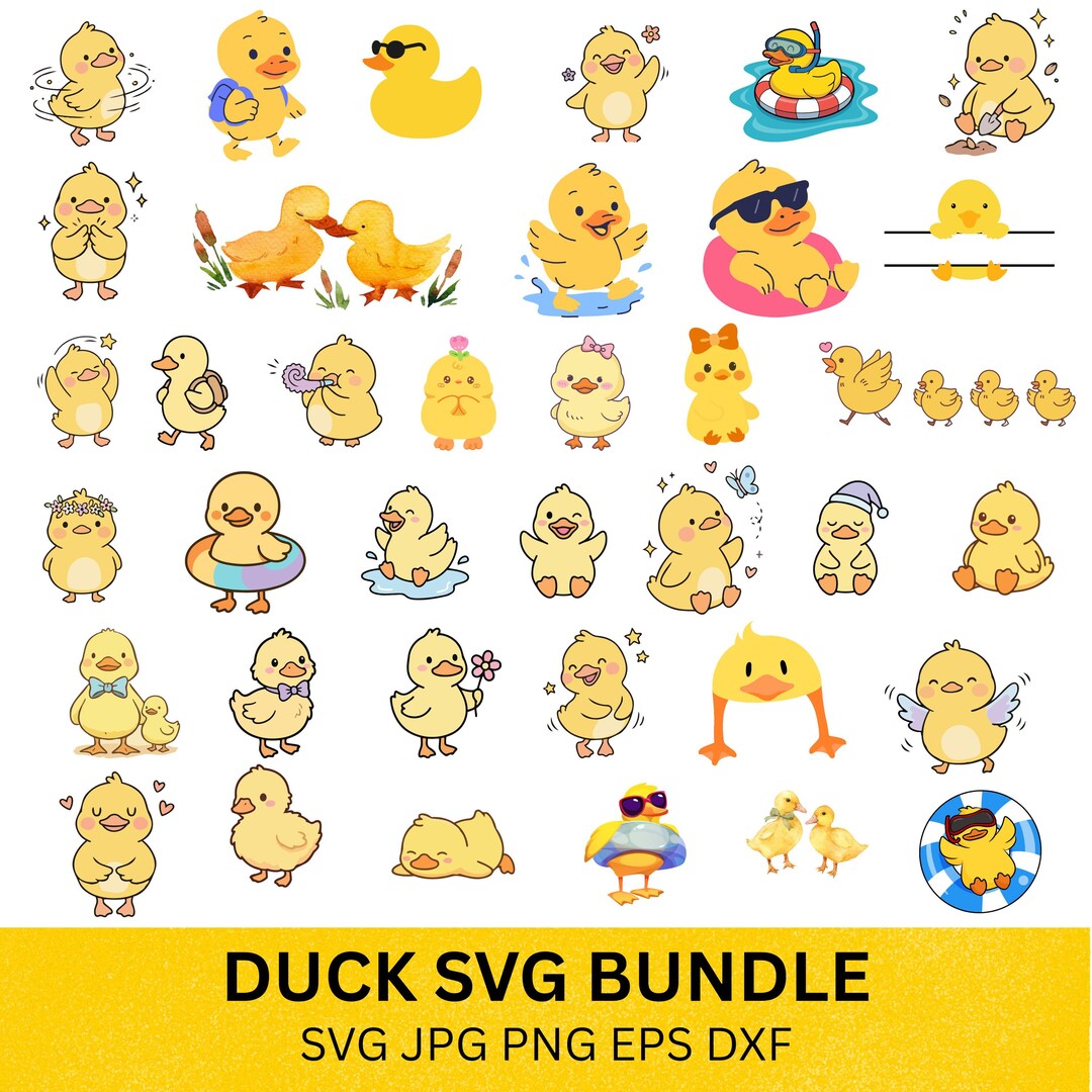 Duck SVG Bundle: Rubber Ducky Clipart, Cut File (digital Download) - Etsy