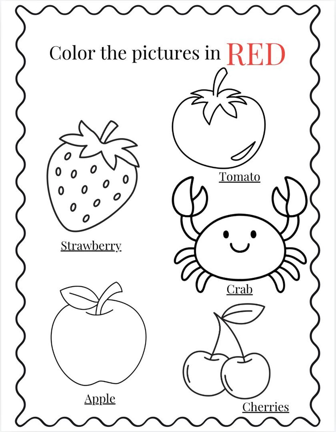 Preschool Color Learning Worksheets, Toddler Activities, Printable ...