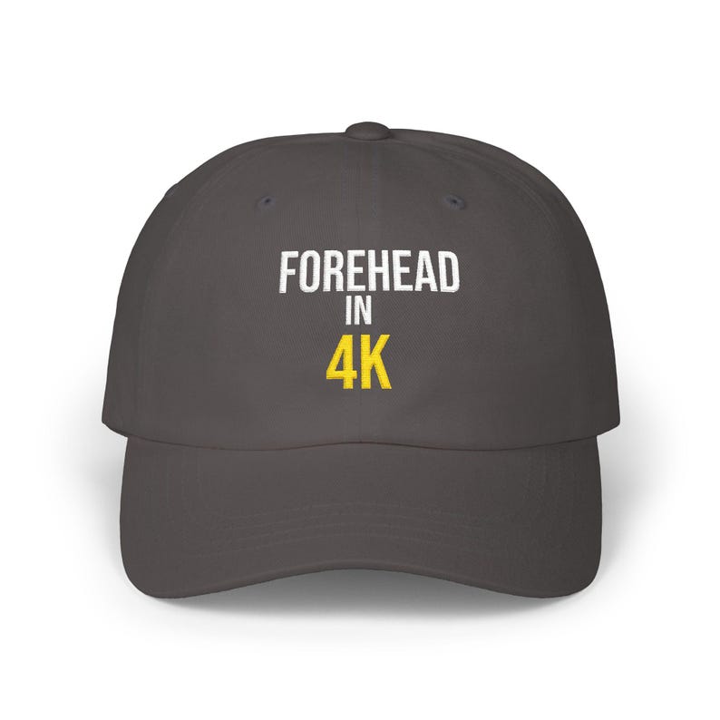 FOREHEAD IN 4K Classic Dad Cap, Balding Humor Hat, Thinning Hair ...