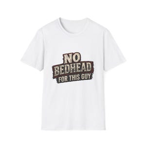 No Bedhead For This Guy T-Shirt | Funny Retro Text Tee, Dad Hat, Funny Hat, Joke Hat, Mens Hat, Gag Gift