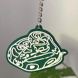 Ball python keychain/bag charm