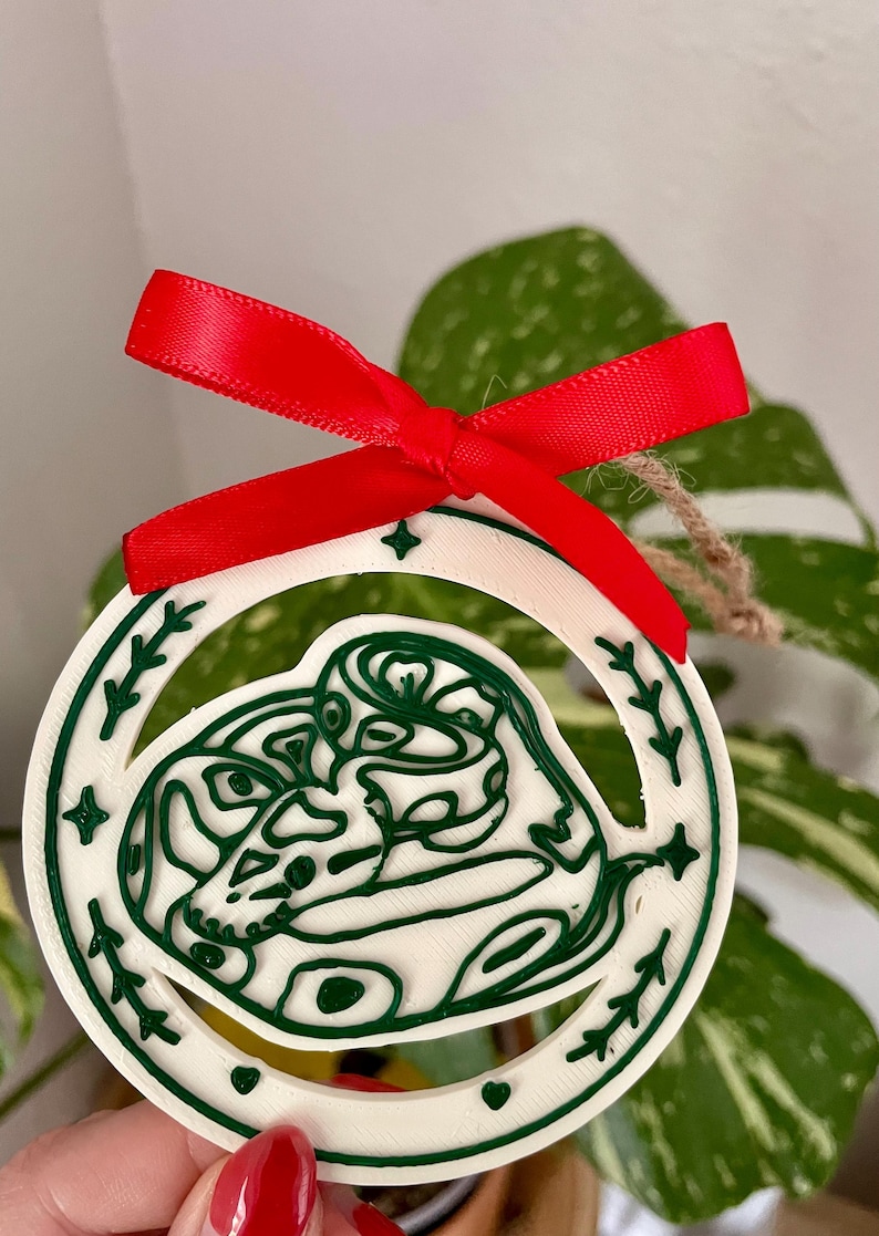 Ball python ornament, customizable image 1