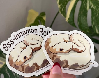 Ball Python sticker, waterproof, dishwasher safe