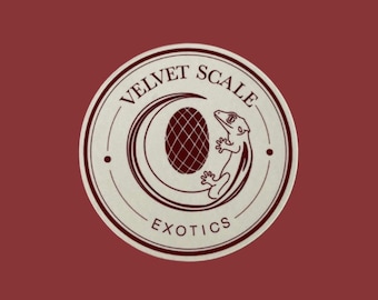 Velvet Scale Exotics Gargoyle Gecko Sticker, Matte Vinyl Reptile Decal (Waterproof)