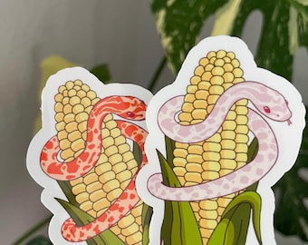 Corn Snake vinyl sticker, waterproof, dishwasher safe