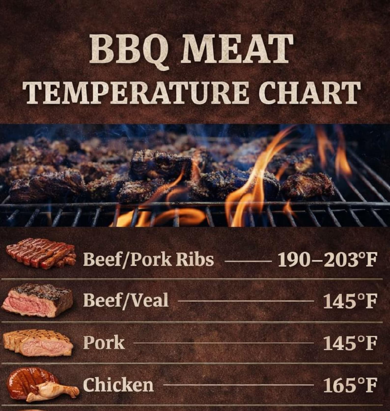 Grilling Cook Chart Grilling Temperature Chart | Meat Doneness & Safe Cooking Temps | BBQ ...