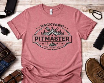 Backyard Pitmaster BBQ Shirt | Funny Pitmaster Tee | Smoker Shirt | BBQ Gift for Dad | Grill Master Shirt
