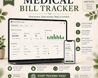 Medical Bill Tracker & Error Checker — Insurance, Expense Organizer