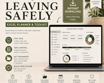 Divorce & Separation Safety Planner — Financial, Legal Organizer