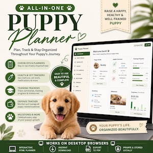 Interactive Puppy & New Dog Planner — Health, Training, Expense Tracker