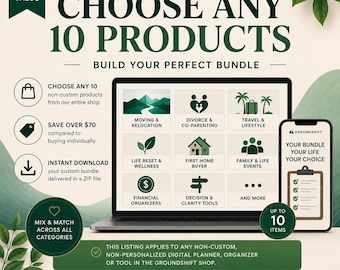 Build Your Own Complete Planner Bundle — Choose Any 10 Interactive Tools