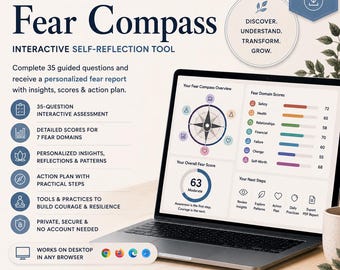 Fear Compass Interactive Self-Reflection Tool (Digital Download)