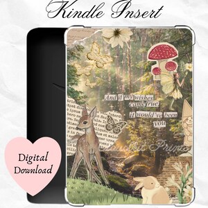 Whimsical Cottagecore Kindle-inlägg | Fairy Coquette Collage | Digital nedladdning för Paperwhite, Basic och Colorsoft