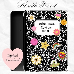 Kindle-inlägg i anteckningsbokstil | Bokliknande klistermärkescollage | Kindle-inlägg för Paperwhite, Colorsoft och Basic | Digital nedladdning