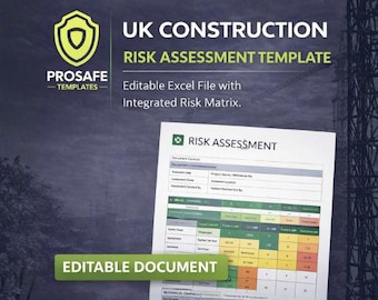 UK Risikoeinschätzung Vorlage | Konstruktion STEIN | Bearbeitbare Excel Risiko Matrix