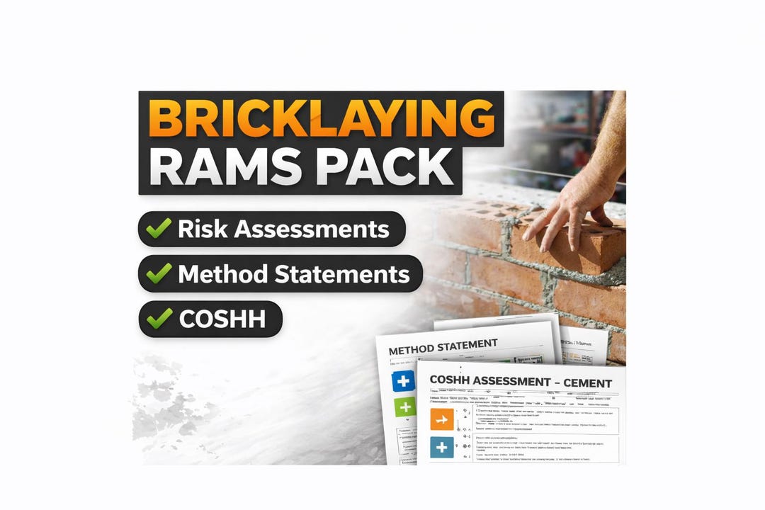 Bricklayer Rams Pack UK | Risk Assessment, Method Statement & COSHH ...