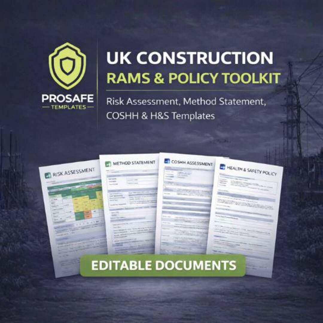 Construction Rams Extract Complete UK Construction RAMS Bundle | Full Risk Assessment, Method ...