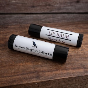 Talg Lippenbalsam | Grasfutter | Natural Farm Lippenpflege, beruhigende Feuchtigkeit Bild 1