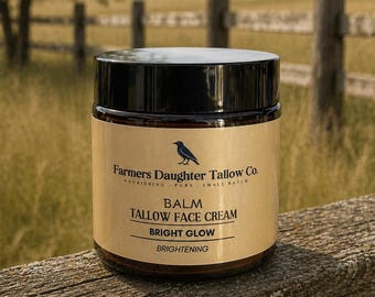 Bright Glow Tallow Gesichtsbalsam, Vitamin C aufhellende Feuchtigkeitscreme