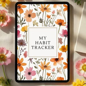 Afdrukbare gewoonte-tracker 2026: minimalistische dagelijkse routine, maandelijkse doelen (digitale download)