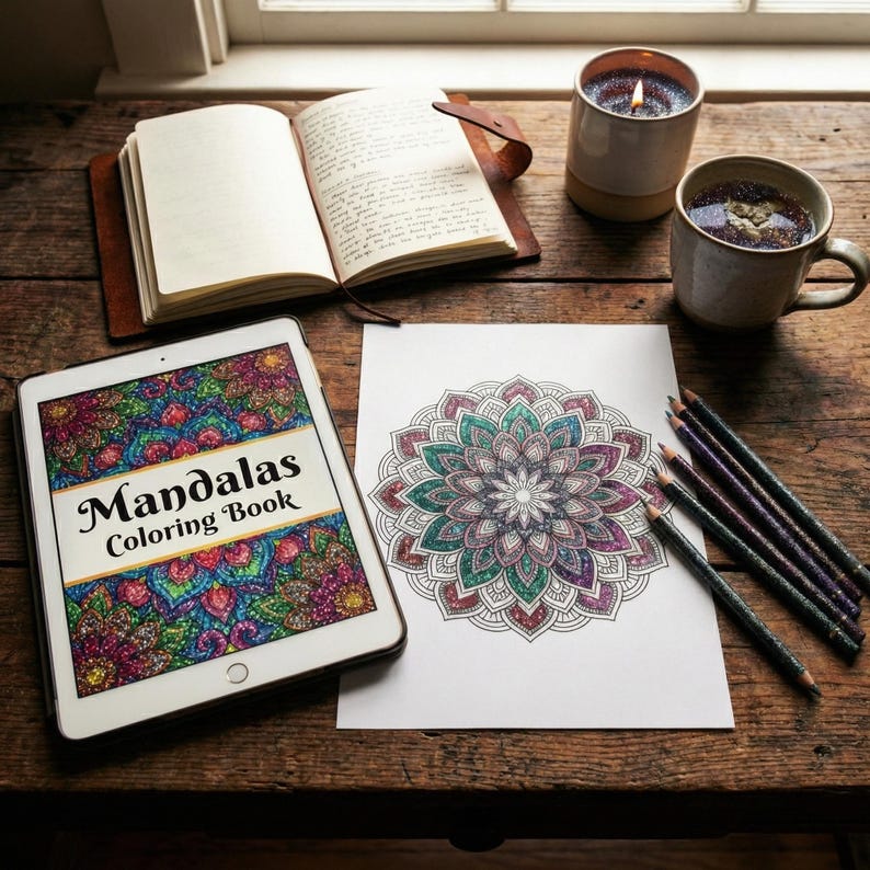 Mandalas Coloring Book for Adults | Intricate Stress Relief Mindfulness ...
