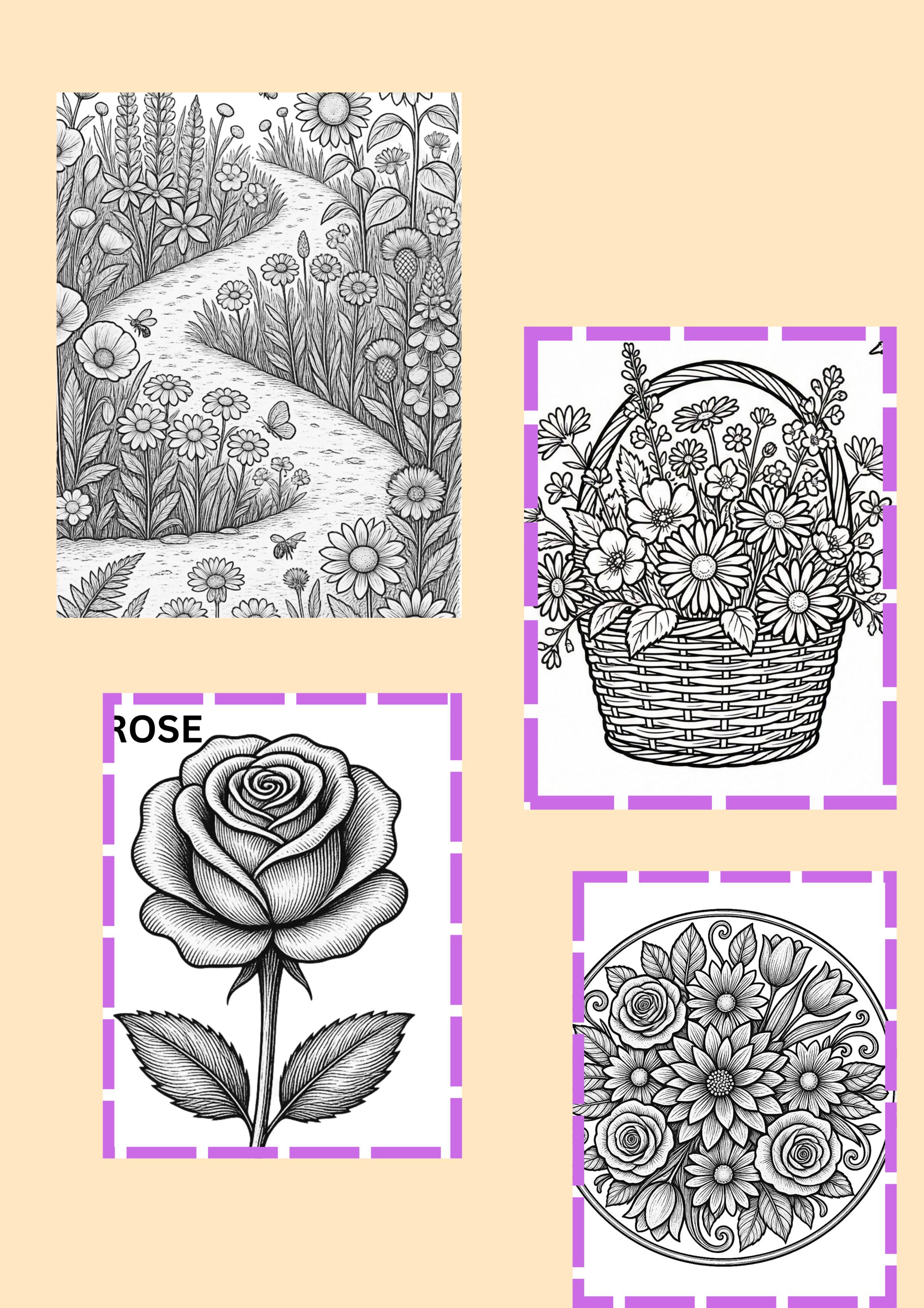Intricate Floral Coloring Book | Botanical Designs, Relaxing Pages ...