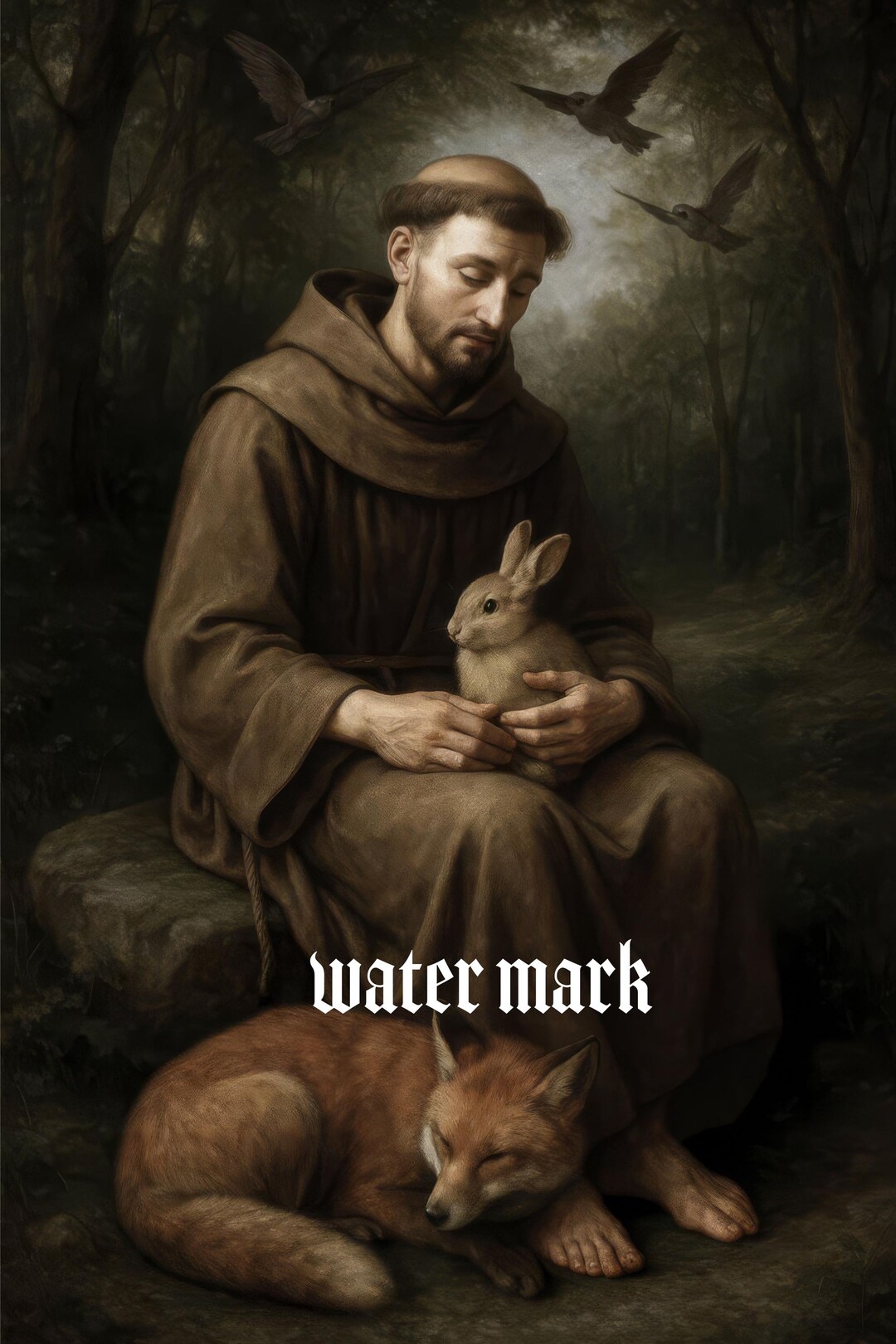 Saint Francis of Assisi Art Print | Catholic Patron Saint for Animals ...