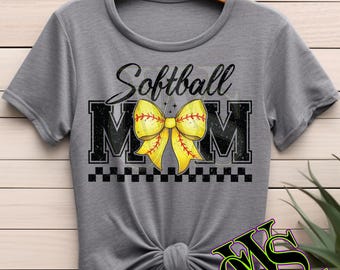 Softball Mom w/Bow  Shirt