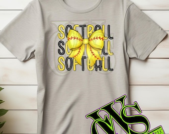 Softball w/Bow  Shirt