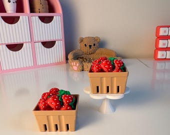 Erdbeer Pint Clicker Fidget | 3D gedruckt