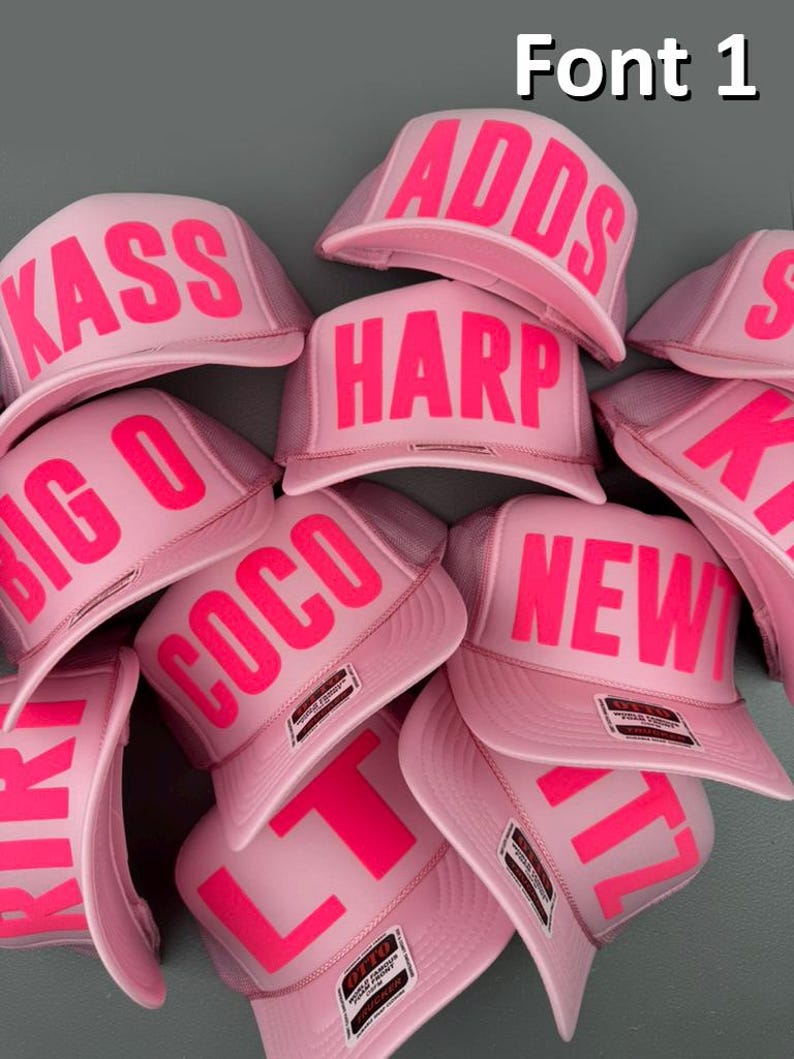 Anpassad pufftryckt hatt, Anpassad skumhatt, Anpassad truckerkeps i nät, Hatt med hög krona, Skumtruckerkeps, Metallisk puffhatt, 3D-pufftryckt hatt bild 1