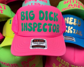 Benutzerdefinierte Partyhut für Erwachsene, unangemessene Bachelorette Trucker-Hut, vulgäre Wortlaut Partyhut, lustige Hüte für Erwachsene, Bachelor Squad Hats