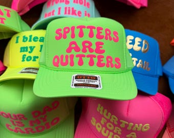 Benutzerdefinierte Partyhut für Erwachsene, unangemessene Bachelorette Trucker-Hut, vulgäre Wortlaut Partyhut, lustige Hüte für Erwachsene, Bachelor Squad Hats