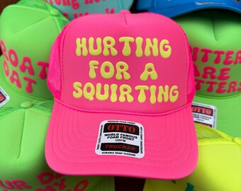 Benutzerdefinierte Partyhut für Erwachsene, unangemessene Bachelorette Trucker-Hut, vulgäre Wortlaut Partyhut, lustige Hüte für Erwachsene, Bachelor Squad Hats