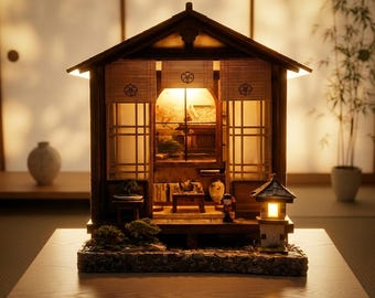 Fairy Garden Book Nook, Enchanted Theater Diorama with LED Light for Magical Bookshelf Decor