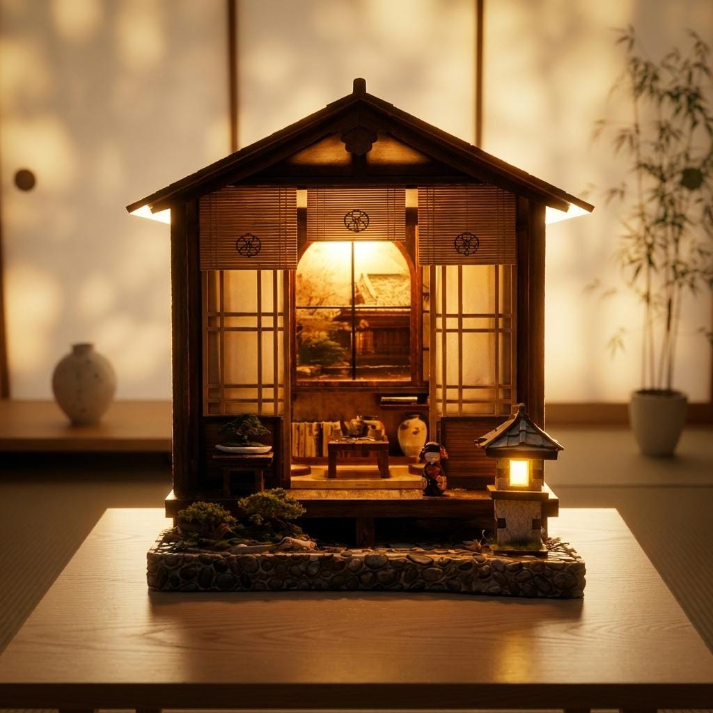 Fairy Garden Book Nook, Enchanted Theater Diorama With LED Light