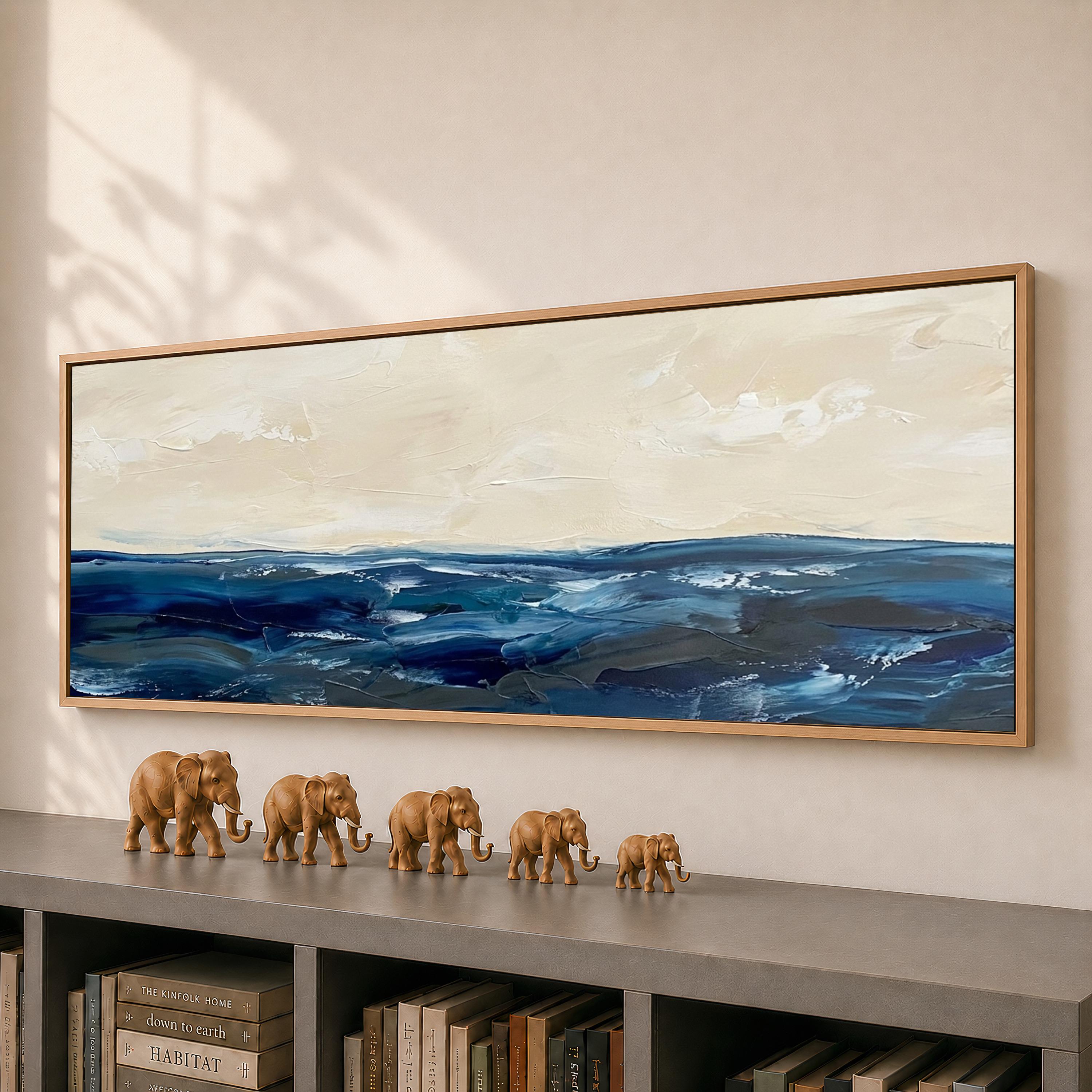 X Large Ocean Picture Navy - Etsy