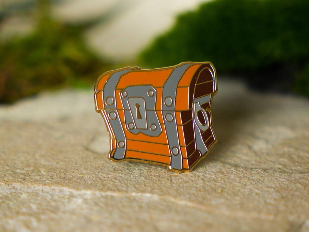Treasure Chest Pin Treasure Chest Hard Enamel Pin - Etsy
