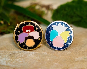 Juego de pines con gemas