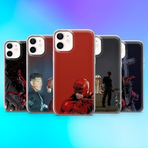 Matt Murdock Coque de portable Daredevil Marvel Cover pour iPhone 17e, 16E, 15, 14, 13 Samsung S26, S25Fe, S23, A57 Pixel 10A, 10ProXL, 9A
